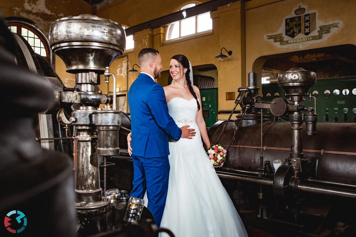 Bruidsreportage bij de Leerfabriek in Oisterwijk