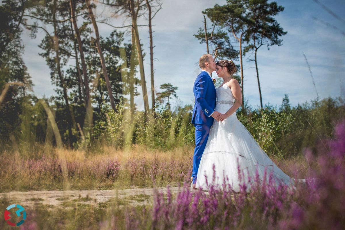 Bruidsfotograaf in Bergeijk op een wijngaard