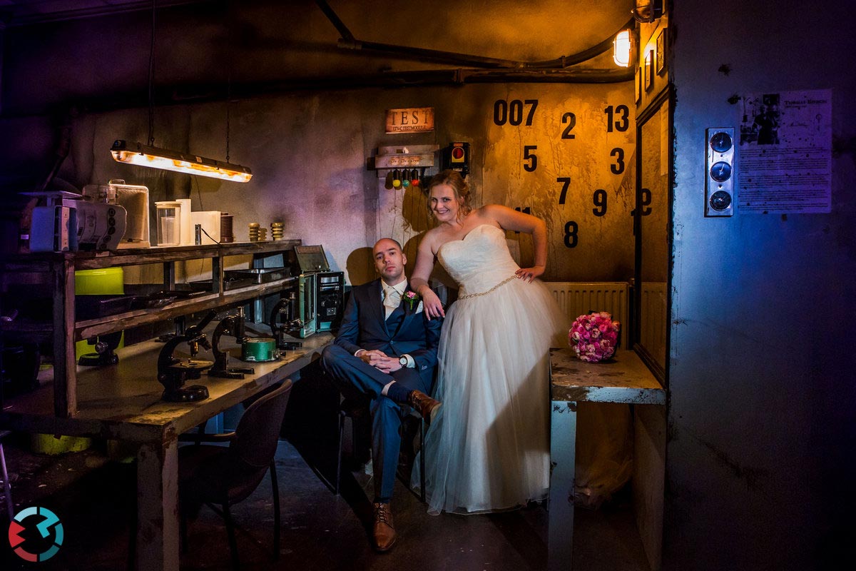Bruidsreportage in De Voltage in Tilburg.