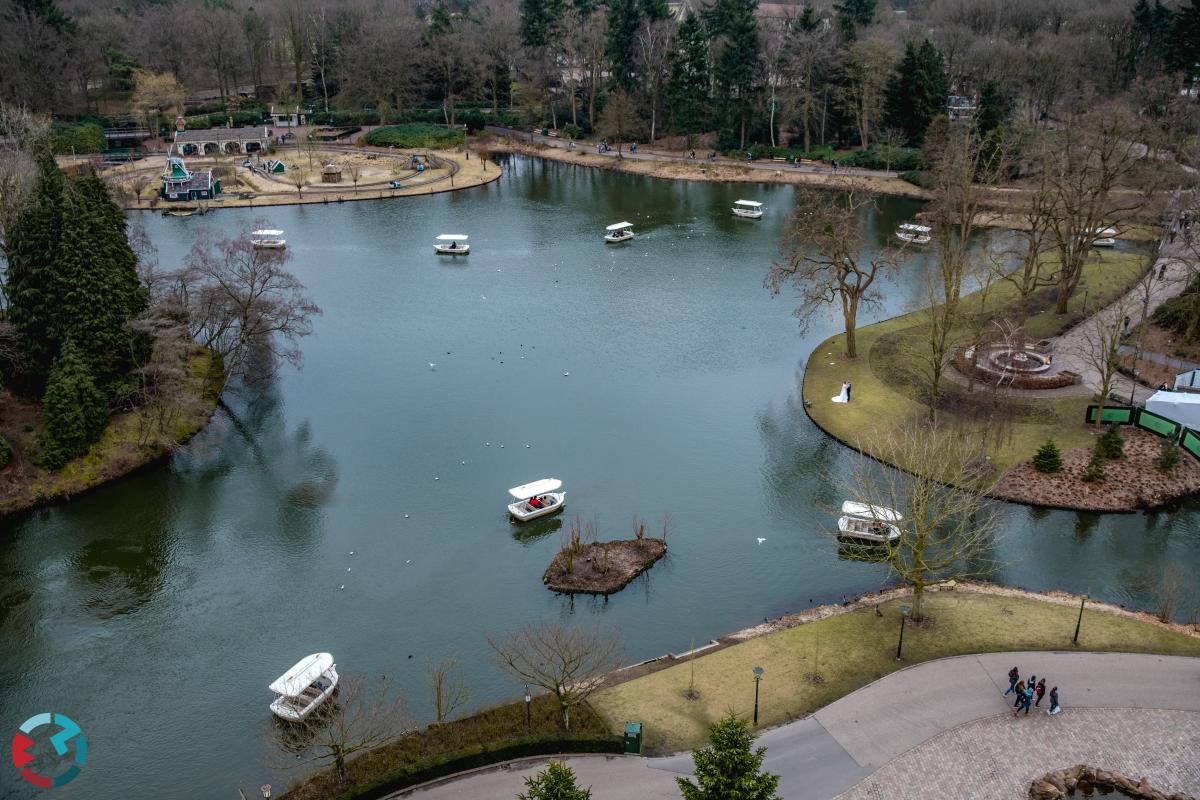 Overzichtfoto van de Efteling vanaf de Pagode