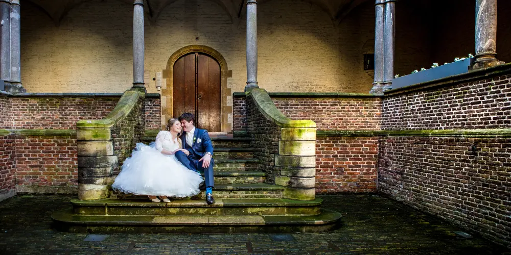 Bruidspaar reportage bij kasteel Dussen trouwen