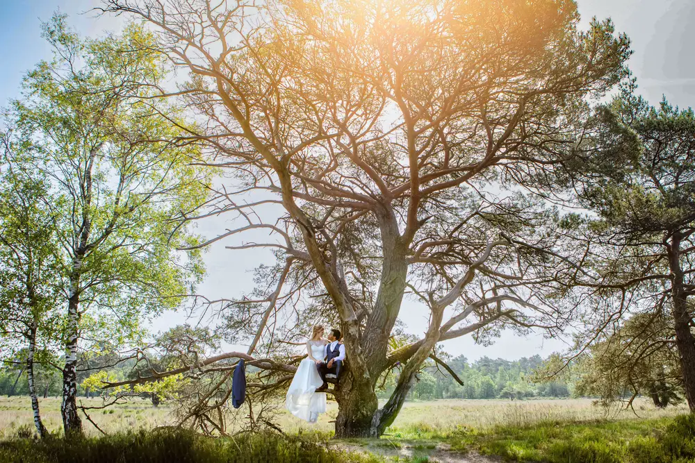 Bruidsfotograaf in Oisterwijk bij Meneer van Eijk in de herfst.