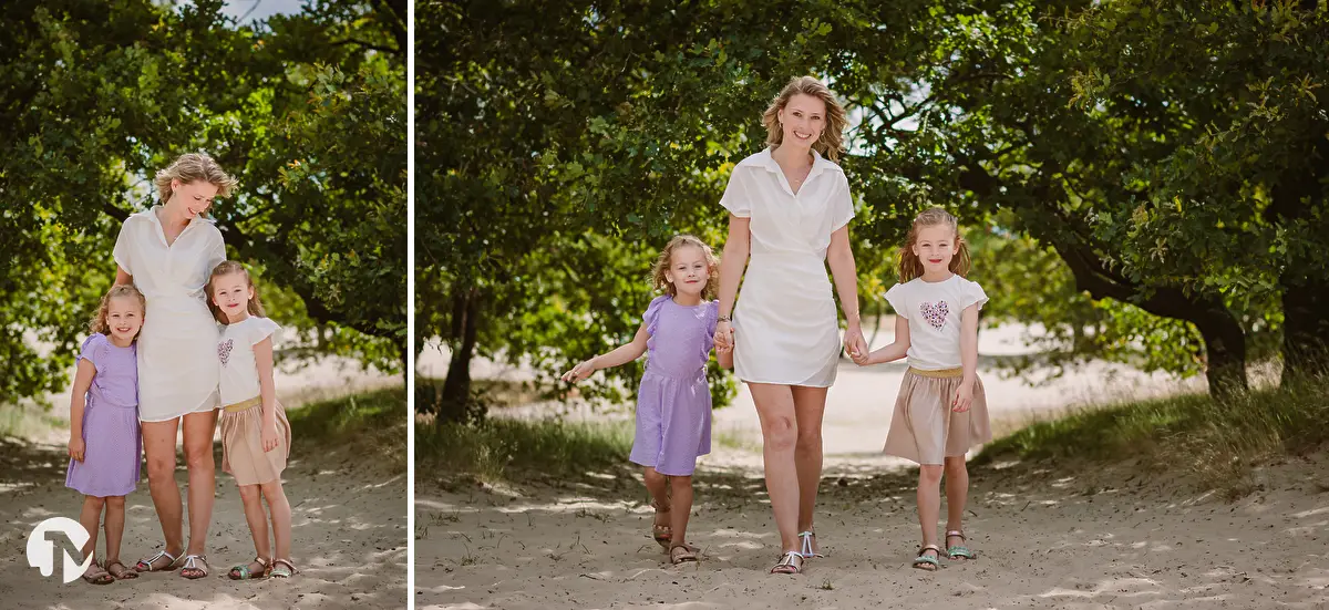 Fotoshoot met moeder en haar 2 dochters.