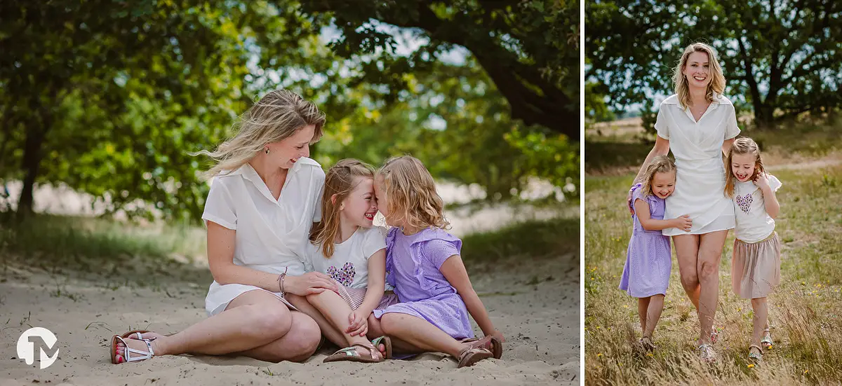 Fotoshoot met moeder en haar 2 dochters.