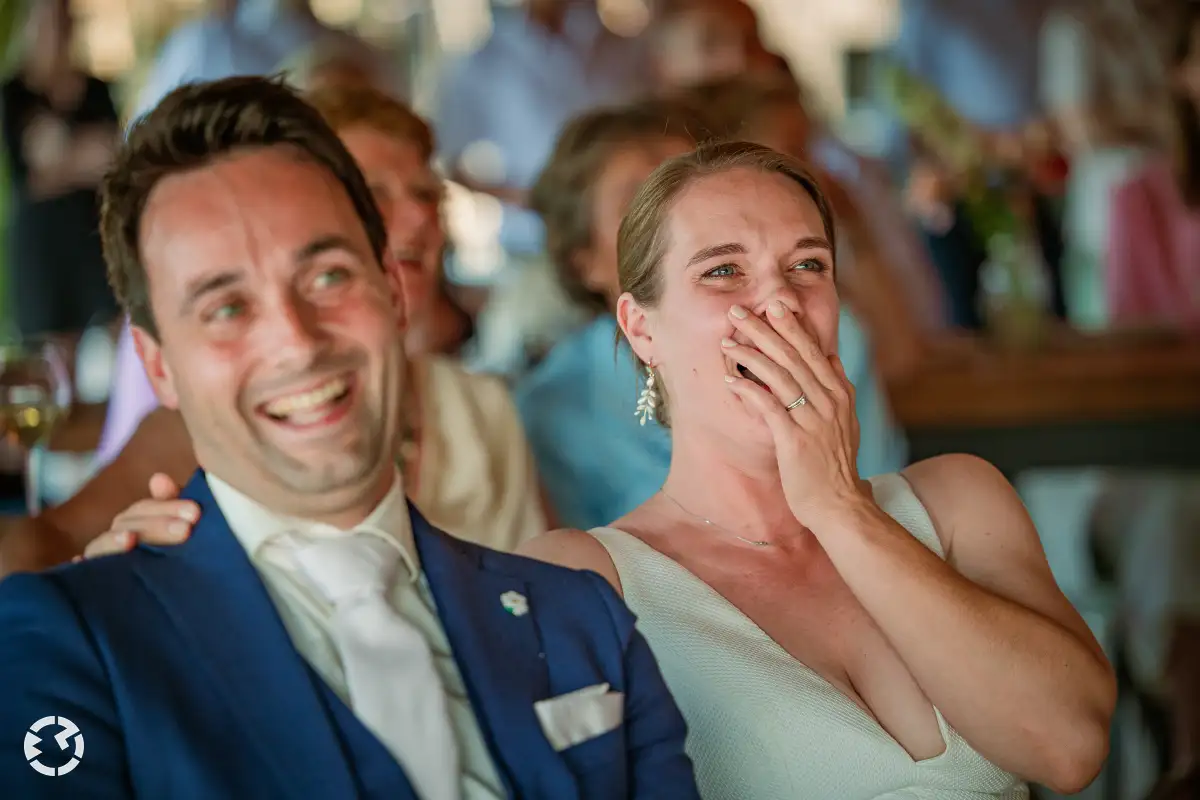Leuke speech op bruiloft Houtse Meer bruidsfotograaf trouwfotograaf Met Licht Geschreven