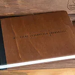 Luxe houten trouwalbum bruidsfotografie Met Licht Geschreven trouwfotograaf